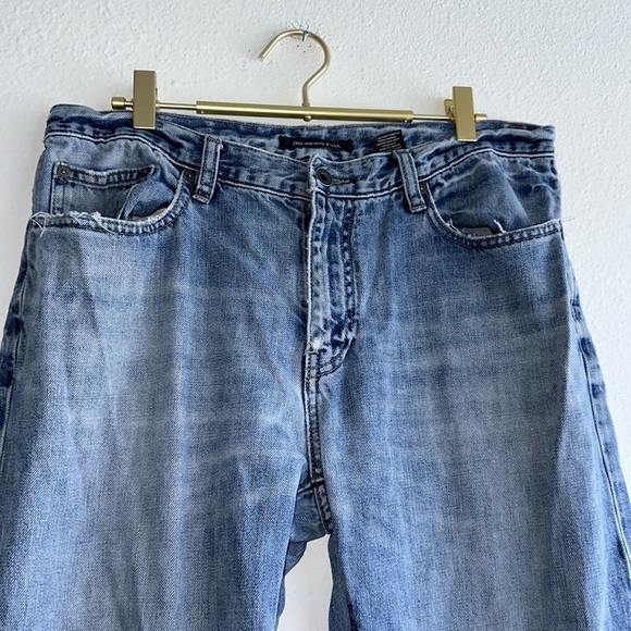 John Varvatos Distressed 34R Blue Men's Jeans - Picture 2 of 7